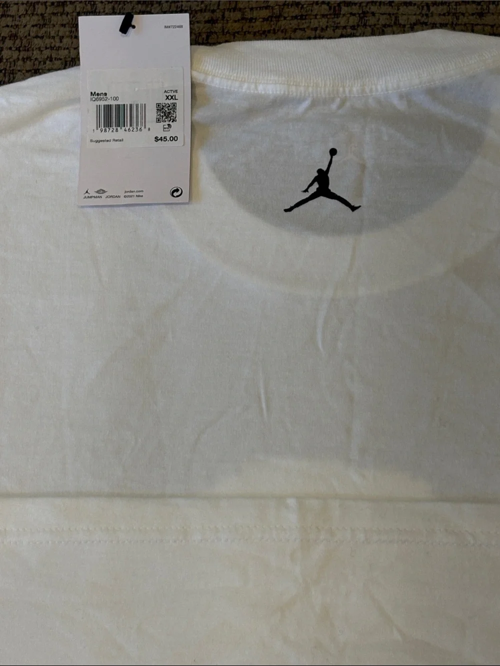White Graphic Money Print Men's T-Shirt